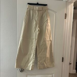 Cream Cotton Pants - Classic Neutral Trousers